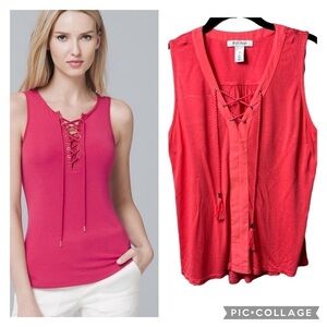 Whbm Lace-up Tank Top